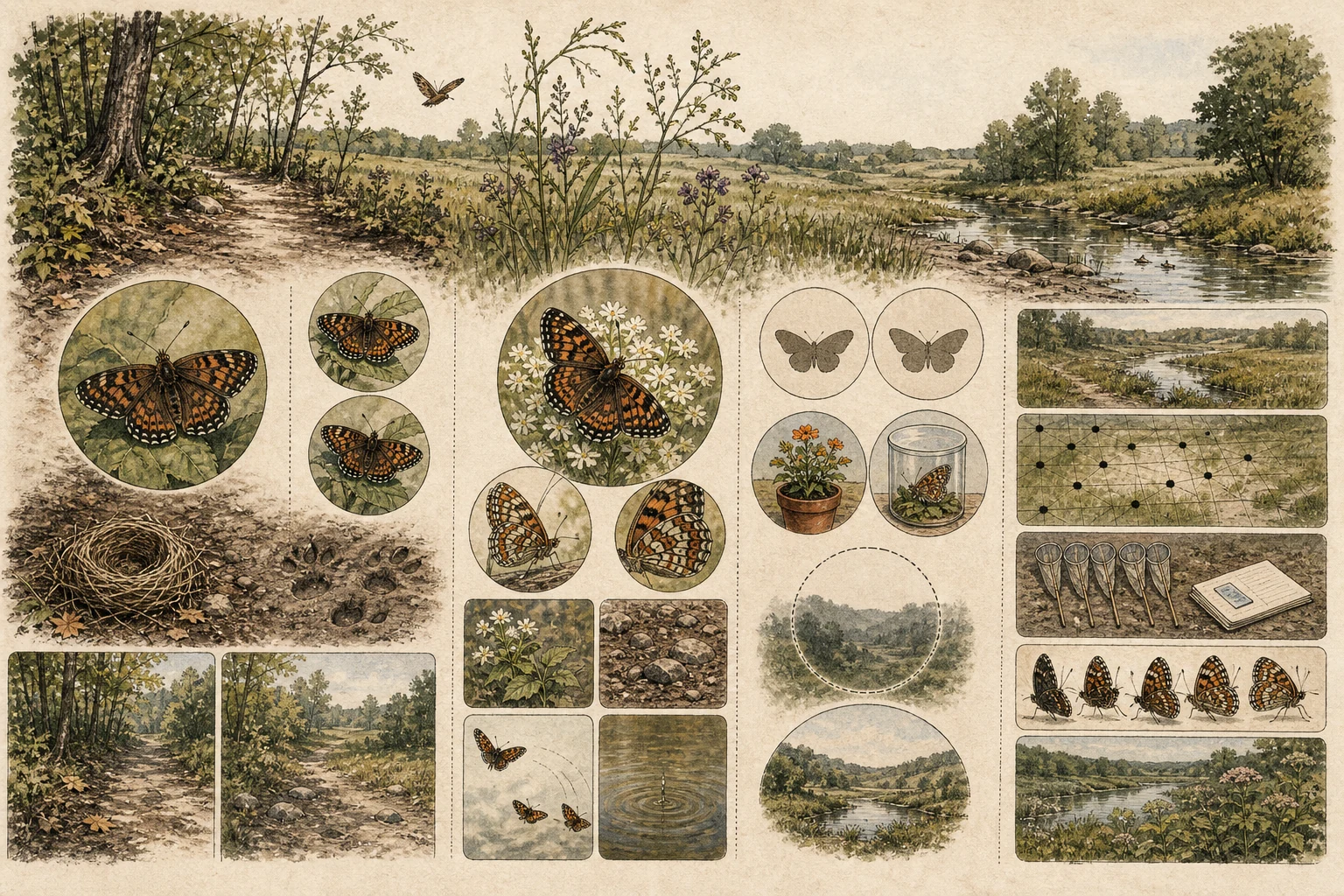 Text-free illustrated field protocol for “Making useful citizen-science records”; the article points are listed below.