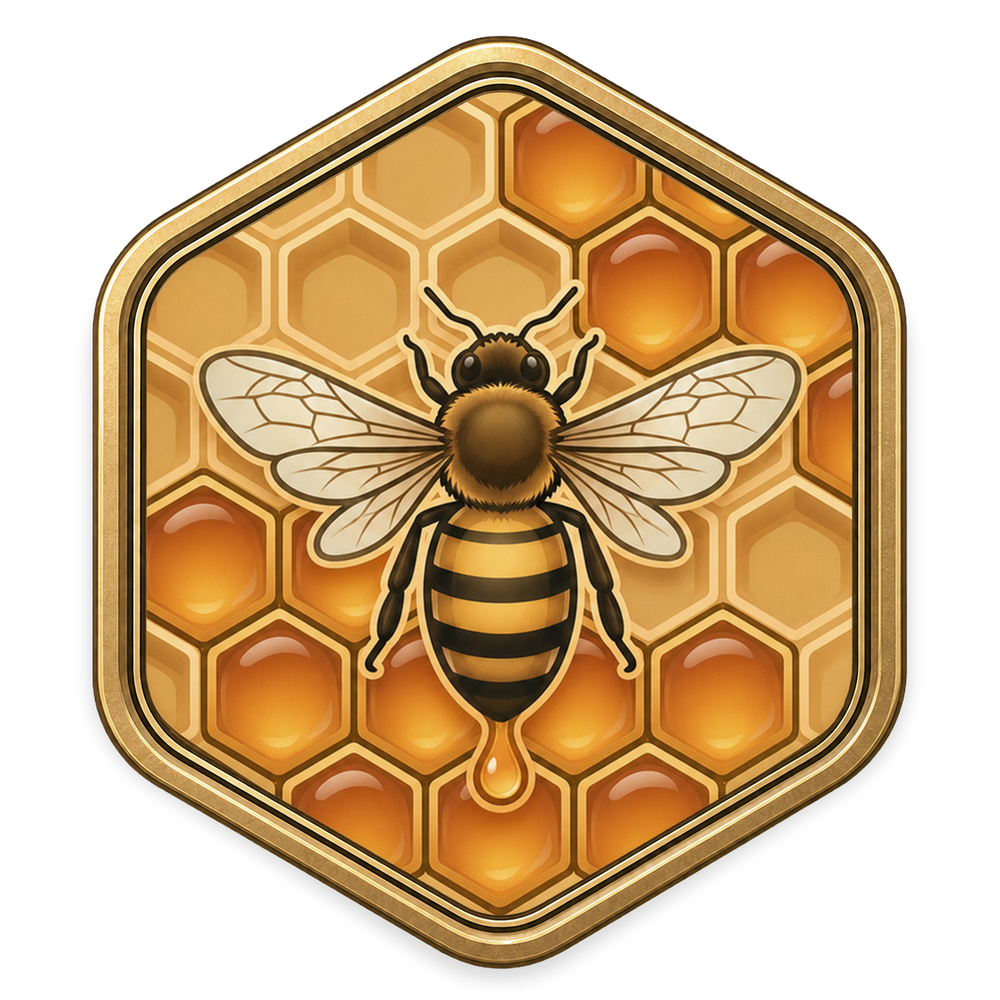 Creature of Habit bumblebee badge